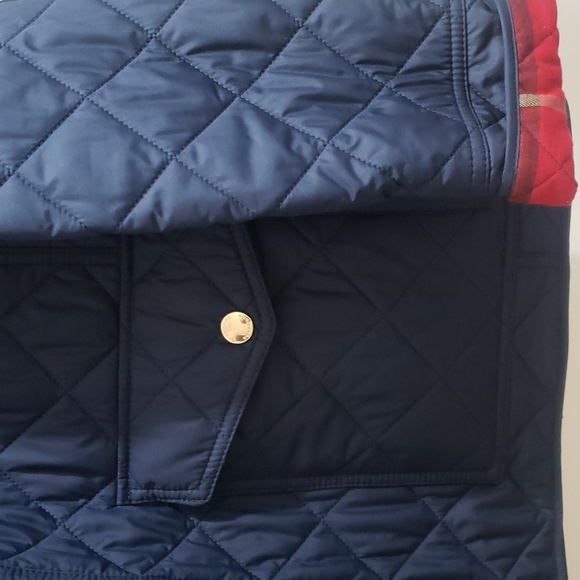 Burberry Navy Jacket quilted nova check lining - Picture 3 of 9